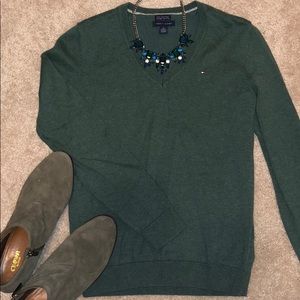 Tommy Hilfiger Green Pullover Sweater